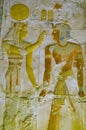 Hathor and Pharoah Seti Royalty Free Stock Photo
