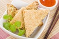 Hatosi (Prawn Toast) Royalty Free Stock Photo