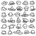 Hats collection set. Collection icon hat. Vector