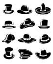 Hats collection set. Vector Royalty Free Stock Photo