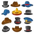 Hats collection set. Vector