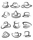 Hats collection set. Vector