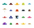 Hats Set Fashion for Men and Women. Vector Royalty Free Stock Photo