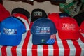 Hats supporting US President Donald Trump in preparation for the 2020 US election