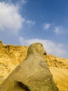 The Mortuary Temple of the female Pharaoh Hatshepsut in the Valley of the Nobles at Luxor in Egypt Royalty Free Stock Photo