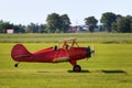 The Hatz Classic CB-1 - an American homebuilt biplane at the  Swidnik Air Festival. Royalty Free Stock Photo