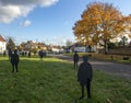 The `Haughley Lads` are wooden silhouettes to remember the men of the village who went to war and never return in Suffolk