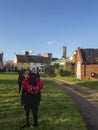 The `Haughley Lads` are wooden silhouettes to remember the men of the village who went to war and never return in Suffolk