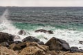 Haukland beach, leknes, lofoten islands Royalty Free Stock Photo