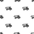 Haul truck icon in black style isolated on white background. Mine pattern stock vector illustration. Royalty Free Stock Photo