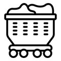 Haulage freight wagon icon outline vector. Cargo logistics service Royalty Free Stock Photo