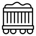 Haulage vehicle icon outline vector. Rolling stock train Royalty Free Stock Photo