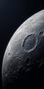Realistic Close-up Of Moon With Bright Center - Hyper-detailed Rendering