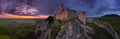 Haunted castle - panoramic view Royalty Free Stock Photo