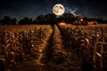 A haunted corn maze