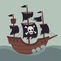 Scary haunted pirate ship Royalty Free Stock Photo