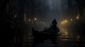 Haunted gondola ride1 ghostly gondolier, haunted canals, eerie reflections, chilling journey