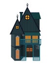 Haunted spooky house vector illustration Royalty Free Stock Photo