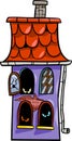 Haunted house cartoon illustration