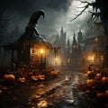 haunted house in the forest Royalty Free Stock Photo