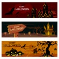 Haunted house in Halloween background