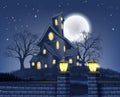 Haunted House Halloween Background