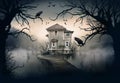 Haunted House on the Lake Royalty Free Stock Photo