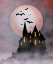 Haunted House on Top of the Hill Royalty Free Stock Photo