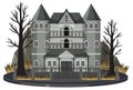 Haunted mansion exterior on white background Royalty Free Stock Photo