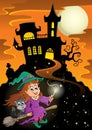 Haunted mansion Halloween theme Royalty Free Stock Photo