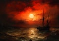 The Haunted Ship on a Stormy Night