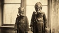 Eerie Glimpse into History: 19th Century Children in Gas Masks