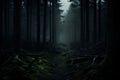 Haunting Forest creepy dark. Generate Ai