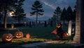 Haunting Halloween in the Spooky Graveyard