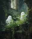 Hauntingly Adorable: A Ghostly Encounter in the Overgrown Mansio