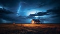 Dramatic Lightning Strikes: Captivating Photo-realistic Landscapes And Iconic Rock And Roll Imagery