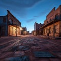 Abandoned Town with Dusty Streets