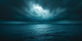 A Hauntingly Mysterious And Eerie Sky And Ocean With A Dark Theme