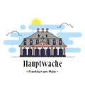 Hauptwache Frankfurt am Main illustration in Germany Royalty Free Stock Photo