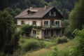 Haus mit rettungsring. Generative AI Royalty Free Stock Photo