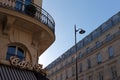 Haussmann buildings in Paris street Royalty Free Stock Photo