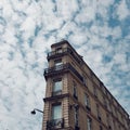 The Haussmannien building, parisan architecture, Paris, France Royalty Free Stock Photo