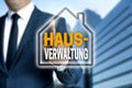 Hausverwaltung in german House management touchscreen is opera
