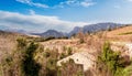 Landscape of Haut-Languedoc and the Orb Valley in Occitania, France Royalty Free Stock Photo