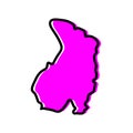 Haut-Ogooue province of Gabon vector map
