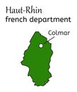 Haut-Rhin french department map