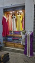 arabian women dress at display in a shop window. Royalty Free Stock Photo