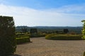 Garden in Castle Hautefort Dordogne France Royalty Free Stock Photo