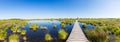 Hautes Fagnes Hohes venn bog landscape panorama Royalty Free Stock Photo