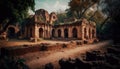 Hauz Khas Fort indian monuments Illustration Generative AI